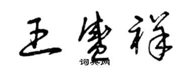 曾慶福王盛祥草書個性簽名怎么寫