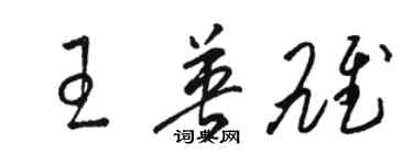 駱恆光王英雄草書個性簽名怎么寫