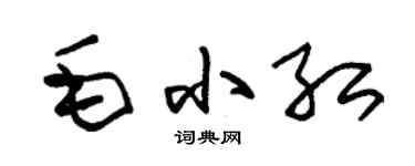 朱錫榮毛小紅草書個性簽名怎么寫