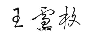 駱恆光王雪枚草書個性簽名怎么寫