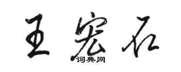 駱恆光王宏石行書個性簽名怎么寫