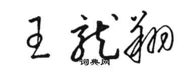 駱恆光王龍翔草書個性簽名怎么寫