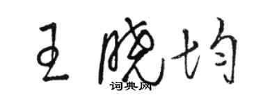 駱恆光王曉均草書個性簽名怎么寫