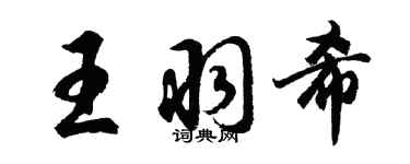 胡問遂王羽希行書個性簽名怎么寫