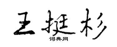 曾慶福王挺杉行書個性簽名怎么寫