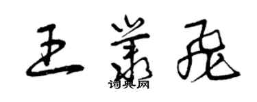 曾慶福王叢飛草書個性簽名怎么寫