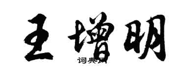 胡問遂王增明行書個性簽名怎么寫