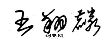 朱錫榮王翔麟草書個性簽名怎么寫