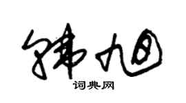 朱錫榮韓旭草書個性簽名怎么寫