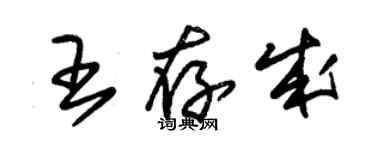 朱錫榮王存成草書個性簽名怎么寫