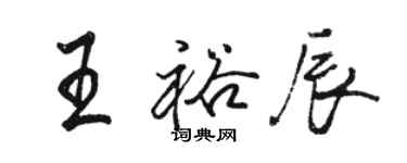 駱恆光王裕辰行書個性簽名怎么寫