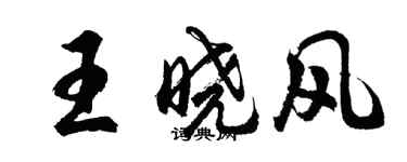 胡問遂王曉風行書個性簽名怎么寫