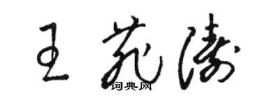 駱恆光王菲濤草書個性簽名怎么寫