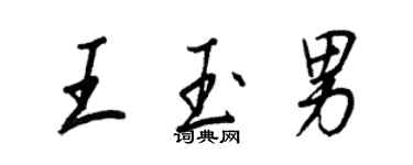 王正良王玉男行書個性簽名怎么寫