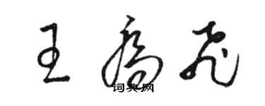 駱恆光王喬飛草書個性簽名怎么寫