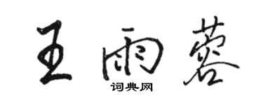 駱恆光王雨蓉行書個性簽名怎么寫