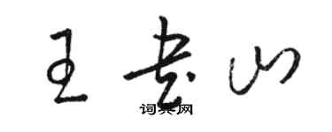 駱恆光王書山草書個性簽名怎么寫