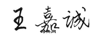 駱恆光王嘉誠行書個性簽名怎么寫