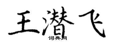 丁謙王潛飛楷書個性簽名怎么寫