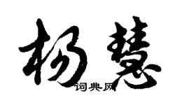 胡問遂楊慧行書個性簽名怎么寫