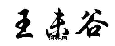 胡問遂王未谷行書個性簽名怎么寫