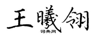 丁謙王曦翎楷書個性簽名怎么寫