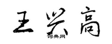 曾慶福王興高行書個性簽名怎么寫