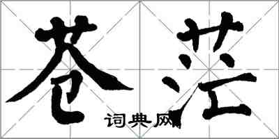 翁闓運蒼茫楷書怎么寫