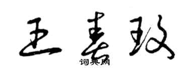 曾慶福王春玫草書個性簽名怎么寫