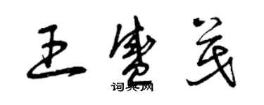 曾慶福王盛茂草書個性簽名怎么寫