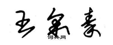 朱錫榮王采秦草書個性簽名怎么寫