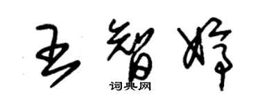 朱錫榮王智婷草書個性簽名怎么寫