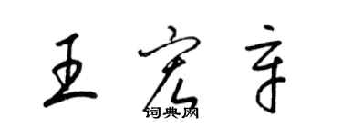 梁錦英王宏辛草書個性簽名怎么寫