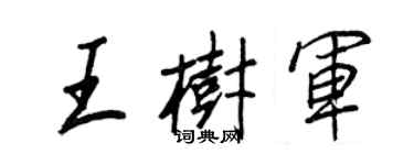 王正良王樹軍行書個性簽名怎么寫
