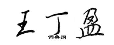 王正良王丁盈行書個性簽名怎么寫