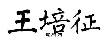 翁闓運王培征楷書個性簽名怎么寫
