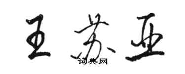 駱恆光王蘇亞行書個性簽名怎么寫