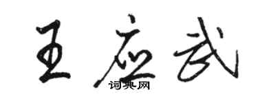 駱恆光王應武行書個性簽名怎么寫