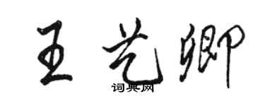 駱恆光王藝卿行書個性簽名怎么寫
