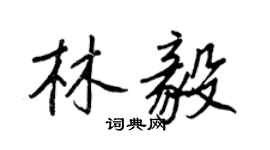 王正良林毅行書個性簽名怎么寫