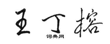 駱恆光王丁榕行書個性簽名怎么寫