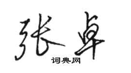 駱恆光張卓行書個性簽名怎么寫