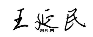 王正良王延民行書個性簽名怎么寫