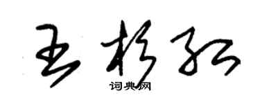 朱錫榮王杉紅草書個性簽名怎么寫