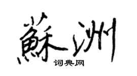 王正良蘇洲行書個性簽名怎么寫