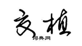 朱錫榮夏植草書個性簽名怎么寫