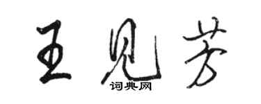 駱恆光王見芳行書個性簽名怎么寫