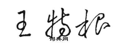 駱恆光王特根草書個性簽名怎么寫
