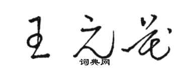 駱恆光王元花草書個性簽名怎么寫