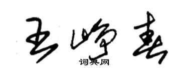 朱錫榮王崢春草書個性簽名怎么寫